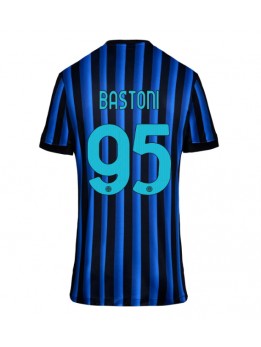 Billige Inter Milan Alessandro Bastoni #95 Hjemmedrakt Dame 2025-26 Kortermet